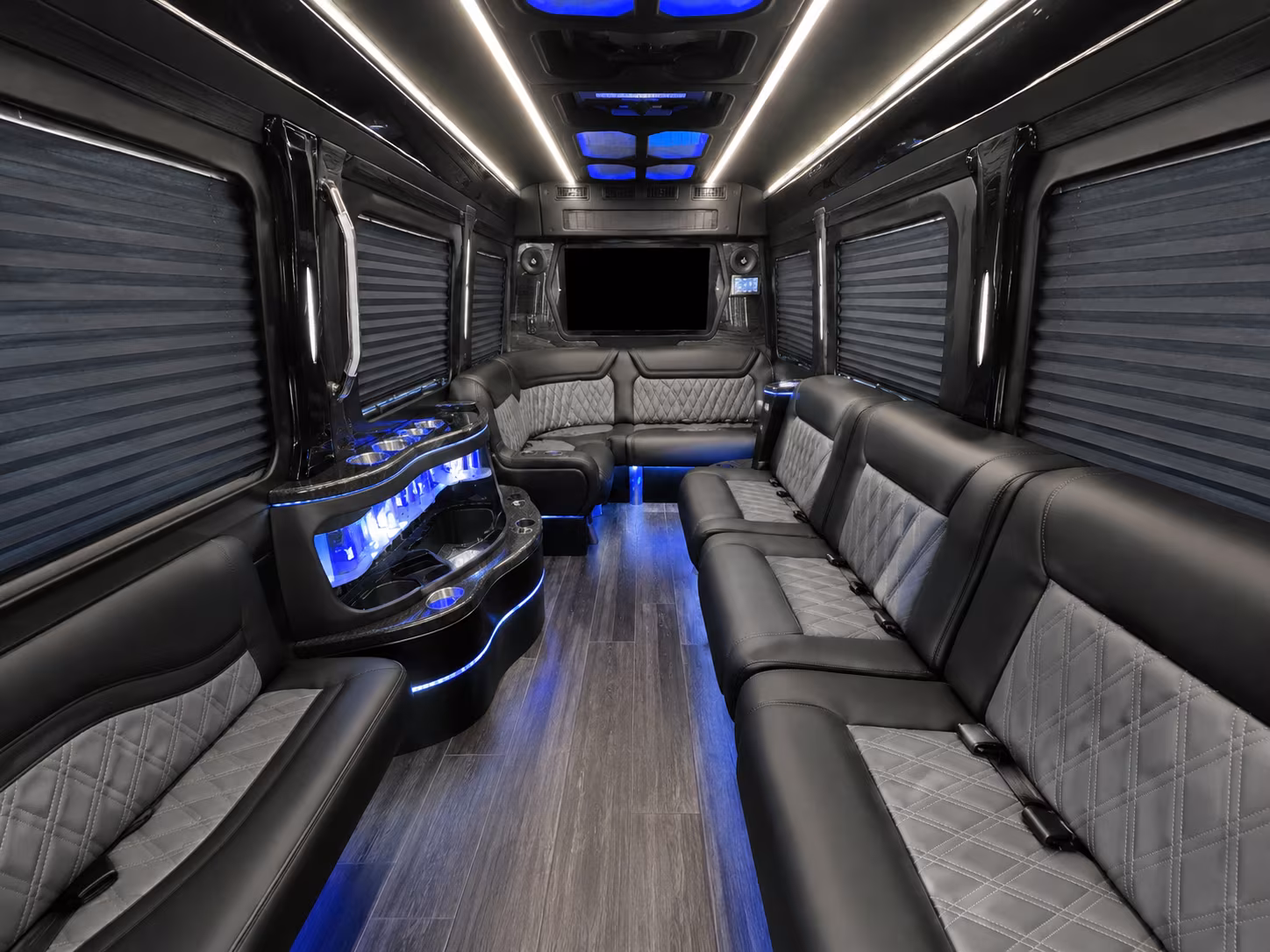 brooklyn park 50 passenger party bus inside
